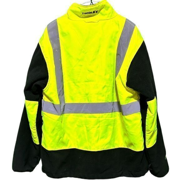 Tingley Men's Phase 2 Heavyweight Reflective Fleece Jacket Size XL Yellow Black - Picture 4 of 7